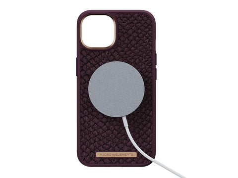Zalmleer MagSafe Hoesje - Eldur | Rust