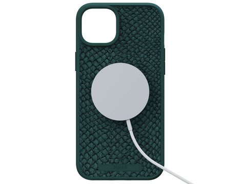 Salmon Leather Magsafe Case - Green